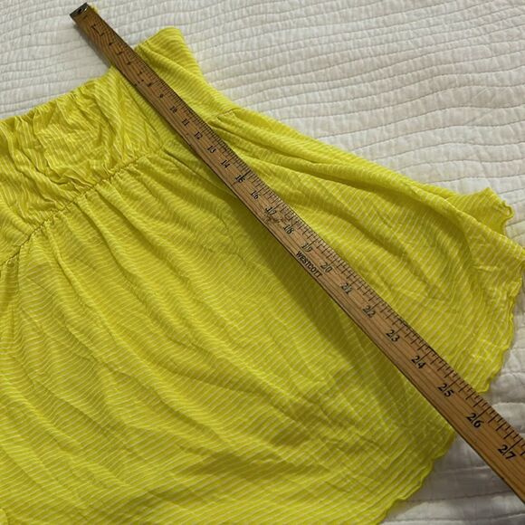 Free people, yellow and white striped summer top with thin straps, size medium - Picture 9 of 10
